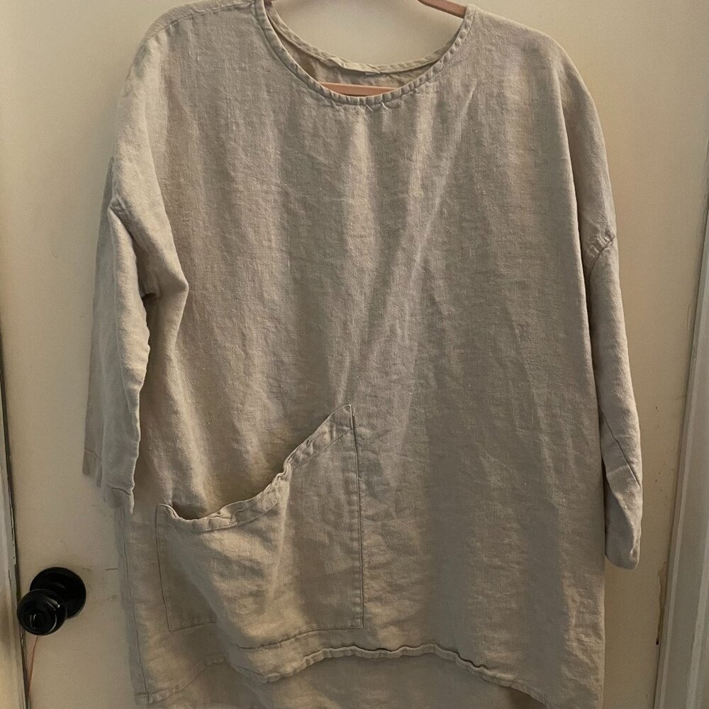 Elizabeth Suzann Natural Harper Tunic, Size OS